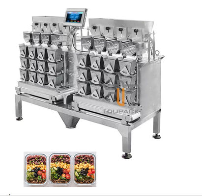 Tri alimento pegajoso linear principal da máquina de peso do funil IP65 8 da camada