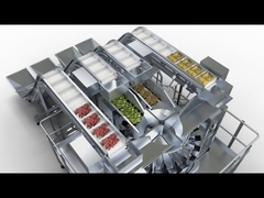 Máquina de embalagem pesadora multicabeças para produtos misturados de frutas secas 4 em 1