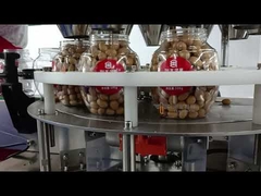 Sistema de enchimento automático para alimentos de lanche de nozes e granulados