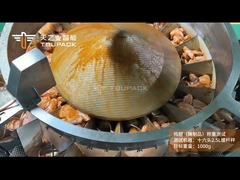 comida em conserva pegajosa asas de frango e bife de frango parafusos multi-cabeça pesador